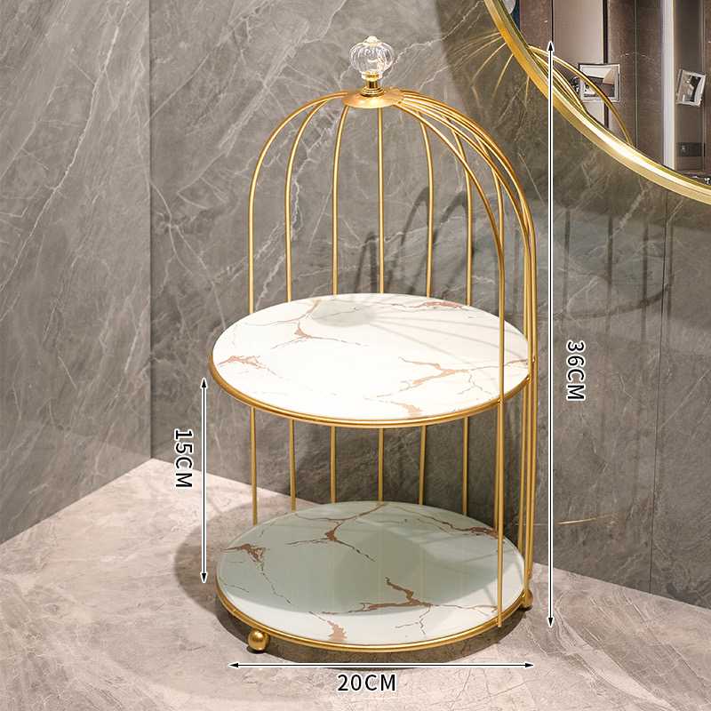 Golden double layer white stone pattern Golden double layer white stone pattern