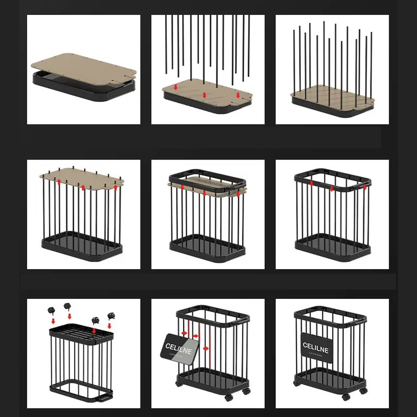 កន្ត្រក់ដាក់ខោអាវ មានដៃកាន់