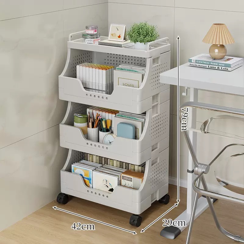 រទេះផ្ទុកអីវ៉ាន់មានកង់រុញ ៤ជាន់