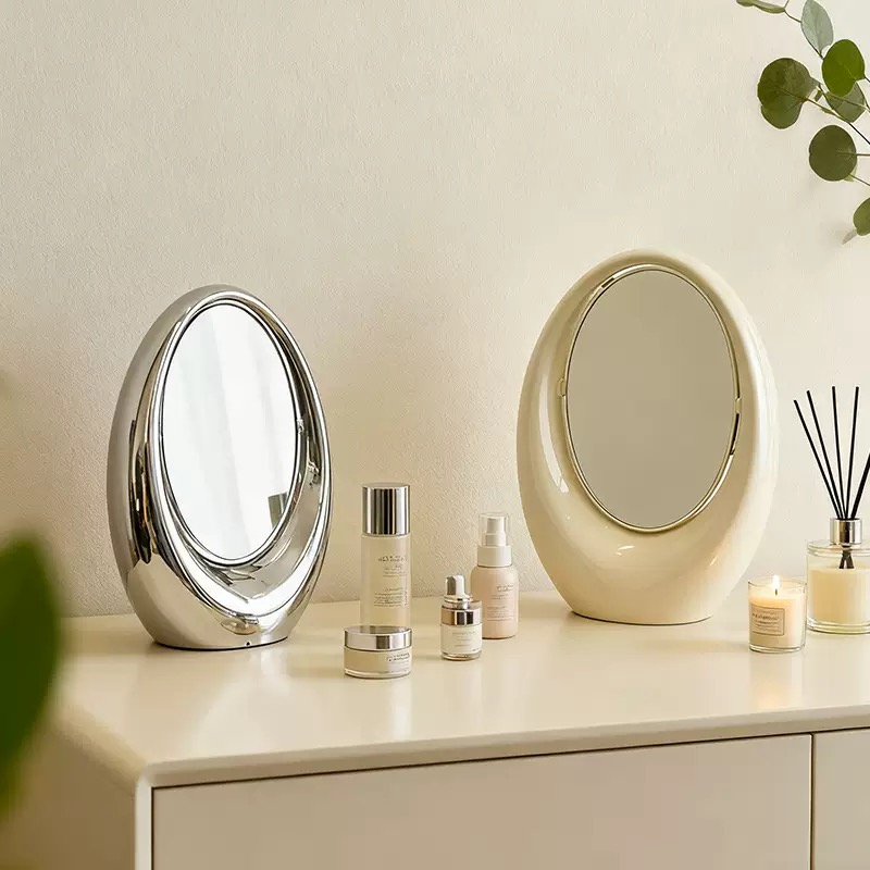 កញ្ចក់ឆ្លុះមុខរាងពងក្រពើ​ ក្រាស់ (កញ្ចក់សងខាង)