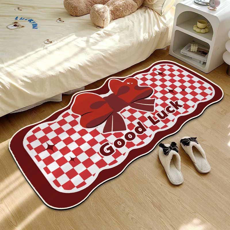 កម្រាលក្រាលក្នុងបន្ទប់គេង​ Red bow + Good luck