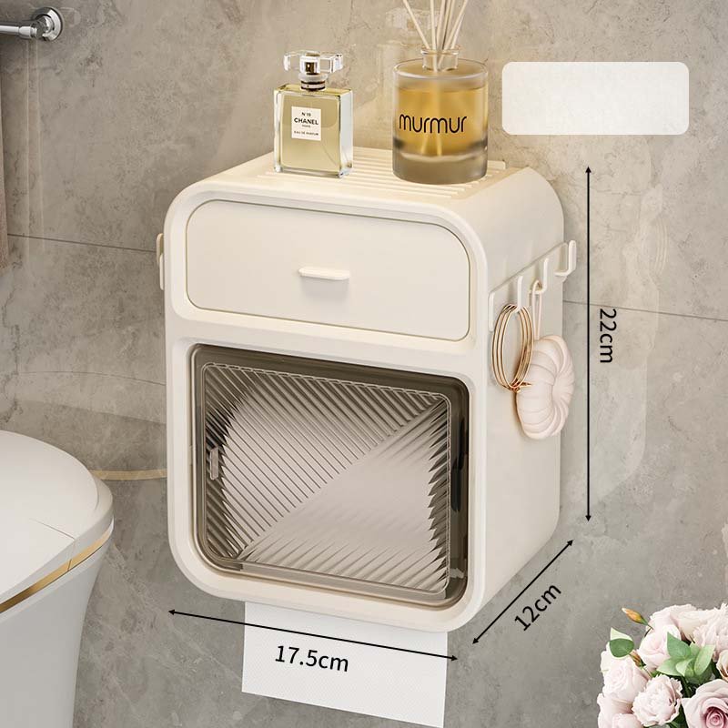 ប្រអប់ដាក់ក្រដាសក្នុងបន្ទប់ទឹក មានទំពក់