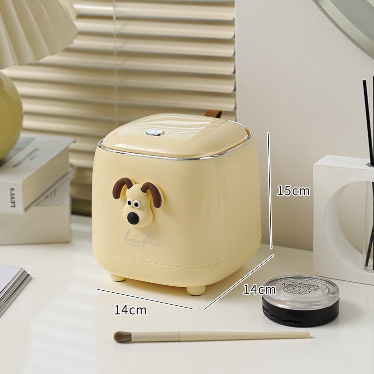 Mini trash can + dog sticker