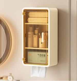 ប្រអប់ដាក់ក្រដាសក្នុងបន្ទប់ទឹក 3ថ្នាក់ បិទជាប់ជញ្ជាំង