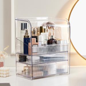 ទូដាក់ Skincare ថ្លា Large មានប្រអប់ដាក់ក្រេម