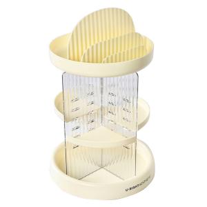 ប្រដាប់ដាក់គ្រឿង Make Up បង្វិលបាន 360 Cream white