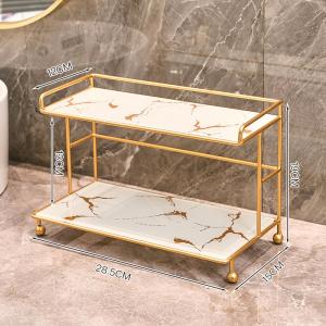 ធ្នើដាក់ក្នុងបន្ទប់ទឹក​ 2 ជាន់​ (Golden frame)