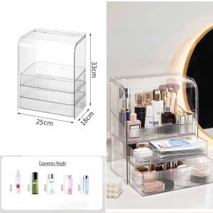 ទូដាក់ Skincare ថ្លា Large មានប្រអប់ដាក់ក្រេម