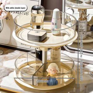 Rotating Lifting double-layer storage box