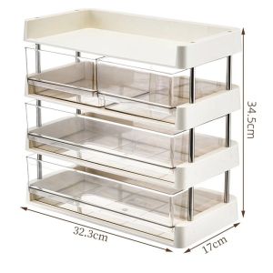 ធ្នើរដាក់អីវ៉ាន់ កែវទឹក កែវកាហ្វេ ម៉ាសបិទមុខ ៤ថ្នាក់ (Storage rack 4 floors)