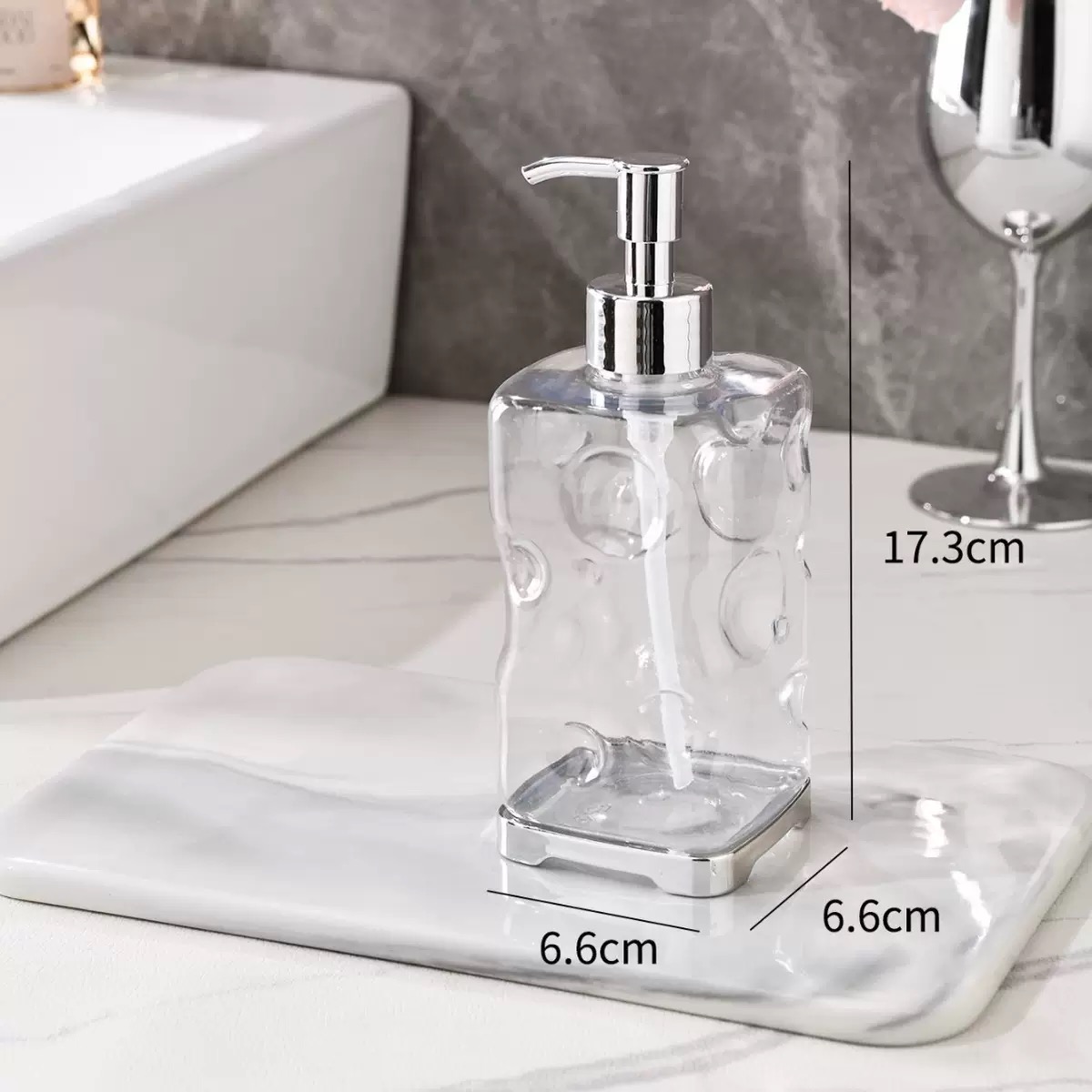 Transparent white/Square